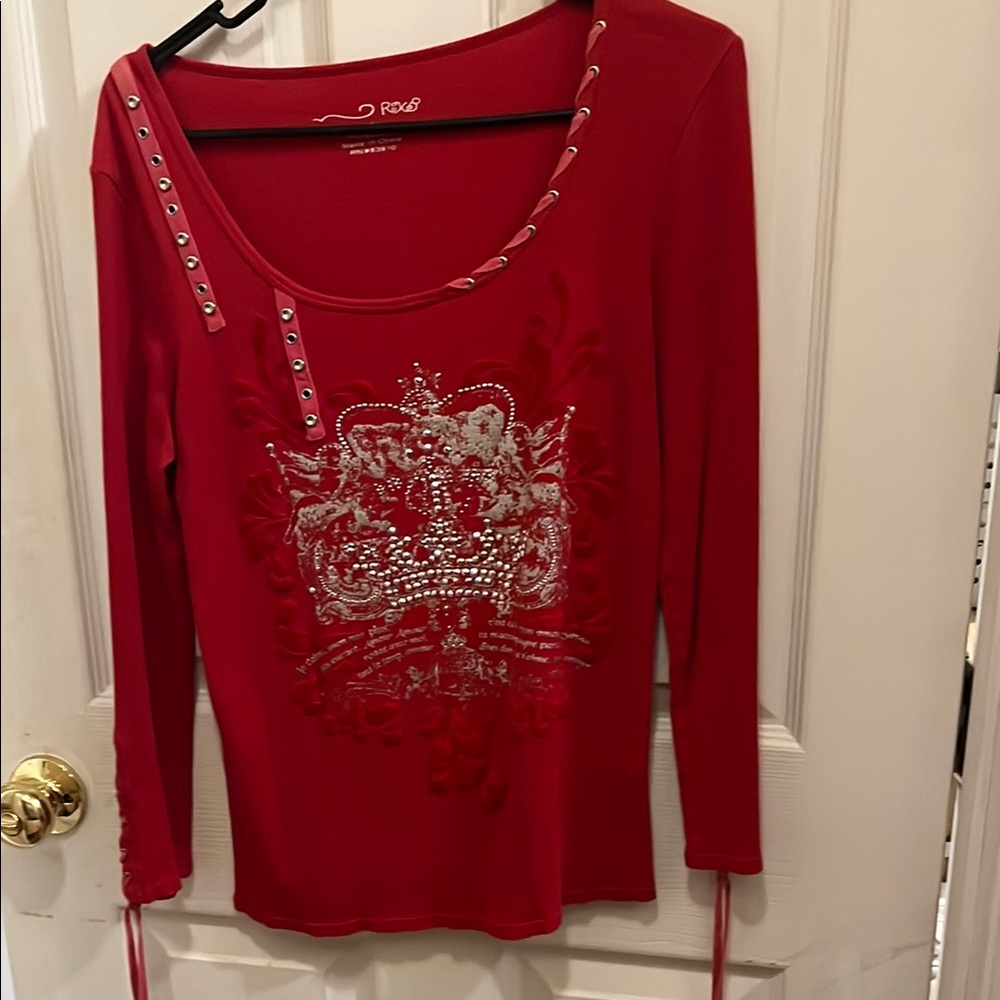 ROE Red Long Sleeve Tee